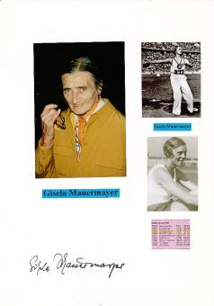 Gisela Mauermayer † 1995  Olympiasiegerin 1936  Leichtathletik  Autogramm Karte original signiert 