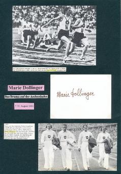 Marie Dollinger † 1994  Olympia  1936  Leichtathletik  Autogramm Karte original signiert 