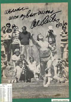 Al Oerter † 2007  USA  4 x Olympiasieger 1956 - 1968   Leichtathletik  Autogramm  Bild  original signiert 