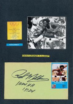 Rod Milburn † 1997  USA   Olympiasieger 1972   Leichtathletik  Autogramm Karte original signiert 