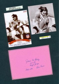 Jean Shiley † 1998  USA  Olympiasiegerin 1932  Leichtathletik  Autogramm Karte original signiert 