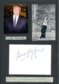 Gyula Zsivotzky † 2007 Ungarn  Olympiasieger 1968  Leichtathletik  Autogramm Karte original signiert 