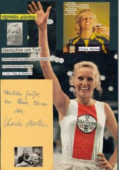 Christa Merten † 1986   Leichtathletik  Autogramm Karte original signiert 