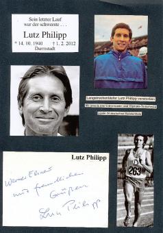 Lutz Philipp † 2012   Leichtathletik  Autogramm Karte original signiert 