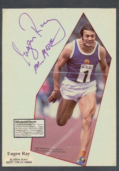 Eugen Ray † 1986  DDR  Leichtathletik  Autogramm Karte original signiert 