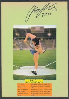 Ralf Reichenbach † 1998  Leichtathletik  Autogramm Karte original signiert 