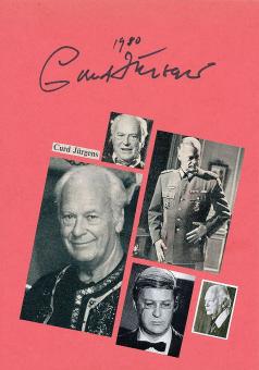 Curd Jürgens † 1982   Film & TV Autogramm Karte original signiert 