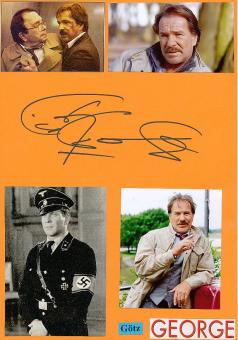 Götz George † 2016   Film & TV Autogramm Karte original signiert 