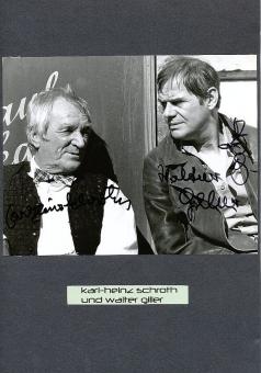 Walter Giller † 2011 + Carl-Heinz Schroth † 1989  Film & TV Autogramm Foto original signiert 