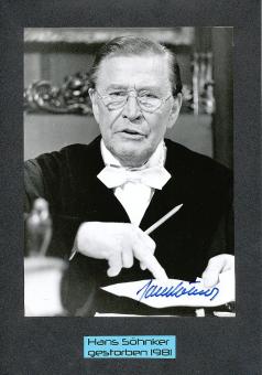 Hans Söhnker † 1981  Film & TV Autogramm Foto original signiert 