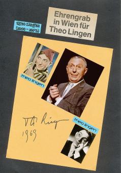 Theo Lingen † 1978  Film & TV Autogramm Karte original signiert 