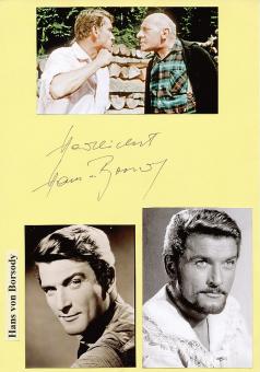 Hans von Borsody † 2013   Film & TV Autogramm Karte original signiert 
