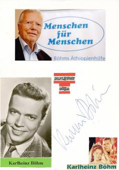 Karlheinz Böhm † 2014   Film & TV Autogramm Karte original signiert 