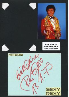 Rex Gildo † 1999  Musik  Autogramm Karte original signiert 