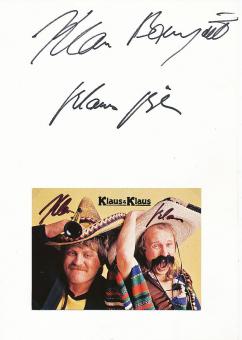 2  x  Klaus & Klaus  Musik  Autogrammkarte + Karte original signiert 