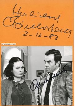2  x  Claus Biederstaedt † 2020  Film & TV Autogramm Foto + Karte original signiert 