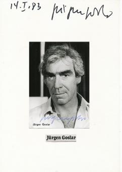 2  x  Jürgen Goslar † 2021  Film & TV Autogrammkarte + Karte original signiert 