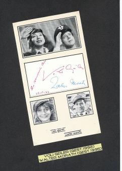 Voli Geiler † 1992 & Walter Morath † 1995  Schweiz  Film & TV Autogramm Karte original signiert 