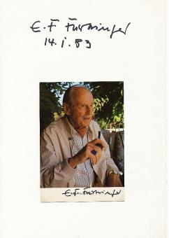 2  x  Ernst Fritz Fürbringer † 1988  Film & TV Autogrammkarte + Karte original signiert 