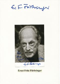 2  x  Ernst Fritz Fürbringer † 1988  Film & TV Autogrammkarte + Karte original signiert 