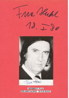 2  x  Herbert Fux † 2007  Film & TV Autogrammkarte + Karte original signiert 
