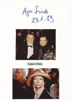 Agnes Fink † 1994  Film & TV Autogramm Karte original signiert 