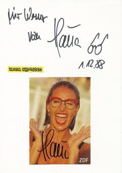2  x  Ilona Christen † 2009  Moderatorin TV Autogrammkarte + Karte original signiert 