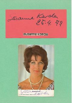 2  x  Susanne Korda  Film & TV Autogrammkarte + Karte original signiert 