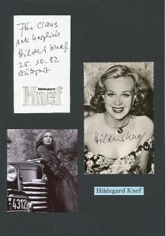 2  x  Hildegard Knef † 2002   Film & TV Autogrammkarte & Blatt  original signiert 