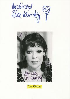 2  x  Eva Kinsky † 2000  Film & TV Autogrammkarte + Karte original signiert 