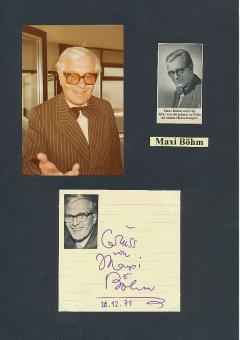 Maxi Böhm † 1982  Film & TV Autogramm Karte original signiert 