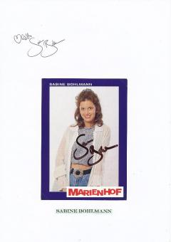 2  x Sabine Bohlmann  Marienhof   Film & TV Autogrammkarte + Karte original signiert 