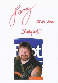 2  x Big Harry  Big Brother  RTL TV Autogrammkarte + Karte original signiert 