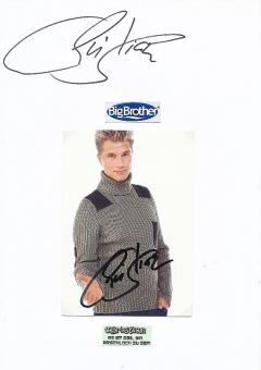 2  x Christian  Big Brother  RTL TV Autogrammkarte + Karte original signiert 