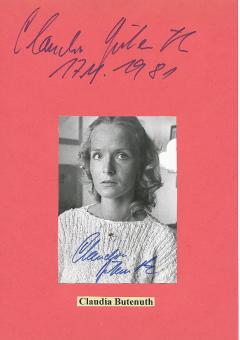 2  x  Claudia Butenuth Film &  TV Autogramm Foto + Karte original signiert 