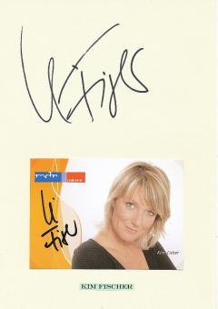 2  x Kim Fischer  Musik &  TV Autogrammkarte + Karte original signiert 