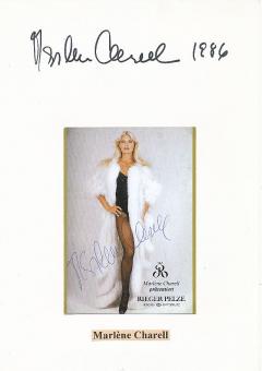 2  x Marlène Charell  Musik & TV Autogrammkarte + Karte original signiert 