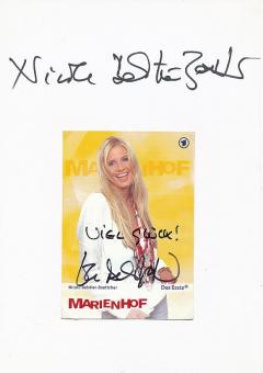 2  x Nicole Belstler-Boettcher  Marienhof  Film & TV Autogrammkarte + Karte original signiert 