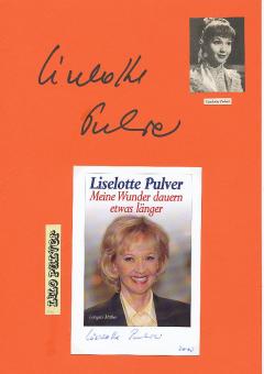 2  x Liselotte Pulver  Film & TV Autogrammkarte + Karte original signiert 
