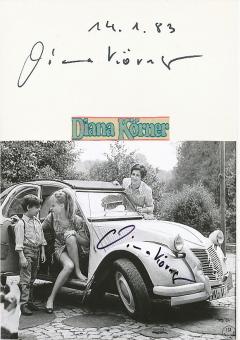 2  x   Diana Körner  Film &  TV Autogramm Foto + Karte original signiert 