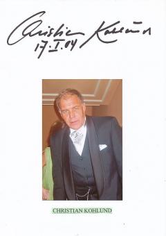 Christian Kohlund  Film & TV Autogramm Karte original signiert 