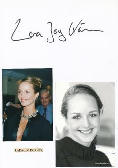 2  x  Lara Joy Körner  Film & TV Autogrammkarte + Karte original signiert 