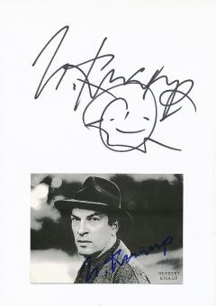 2  x  Herbert Knaup  Film &  TV Autogrammkarte + Karte original signiert 