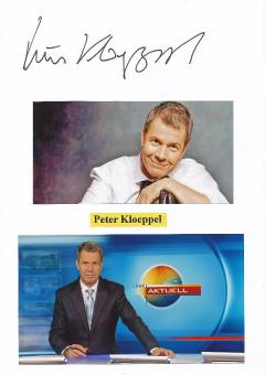 Peter Kloeppel  RTL  TV Autogramm Karte original signiert 
