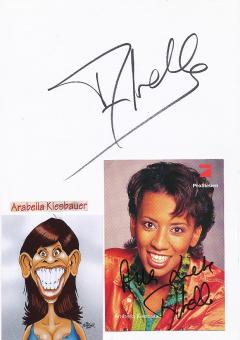 2  x  Arabella Kiesbauer  Pro 7   TV Autogrammkarte + Karte original signiert 