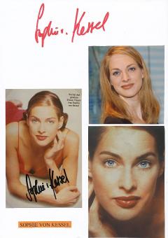 2  x   Sophie von Kessel  Film &  TV Autogramm Foto + Karte original signiert 