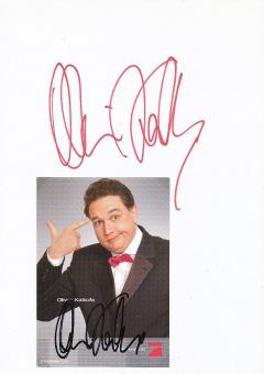 2  x  Oliver Kalkofe  Pro 7   TV Autogrammkarte + Karte original signiert 