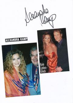 2  x  Alexandra Kamp  Film &  TV Autogramm Foto + Karte original signiert 