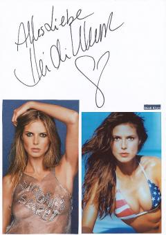 Heidi Klum  Model & TV Autogramm Karte original signiert 