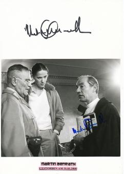 2  x  Martin Benrath † 2000  Film &  TV Autogramm Foto + Karte original signiert 